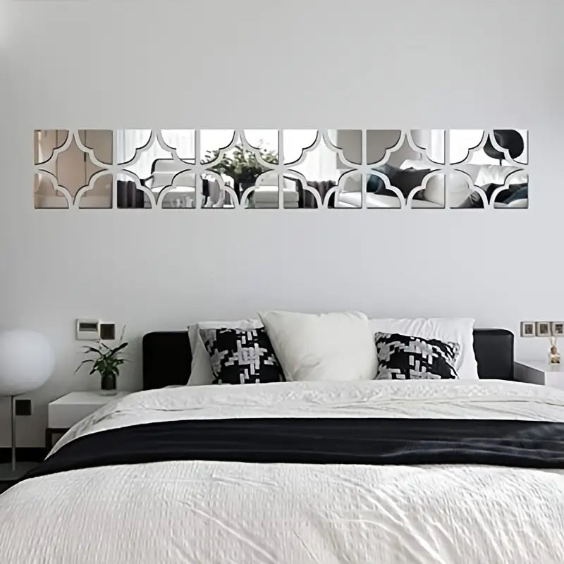 4pcs Shatterproof Acrylic Mirror Decorative Stickers