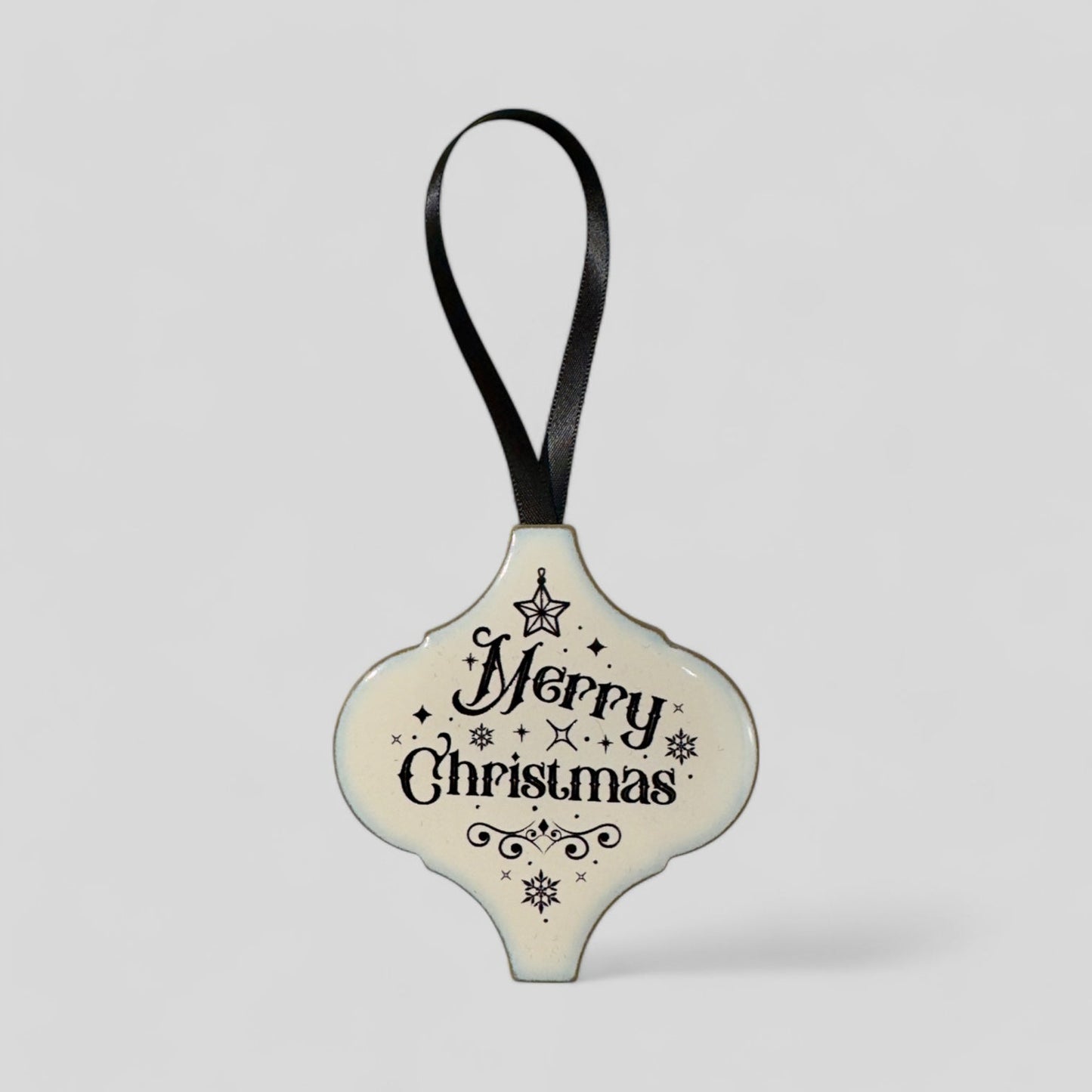 Arabesque Christmas Ornament - Merry Christmas (Stars)-1