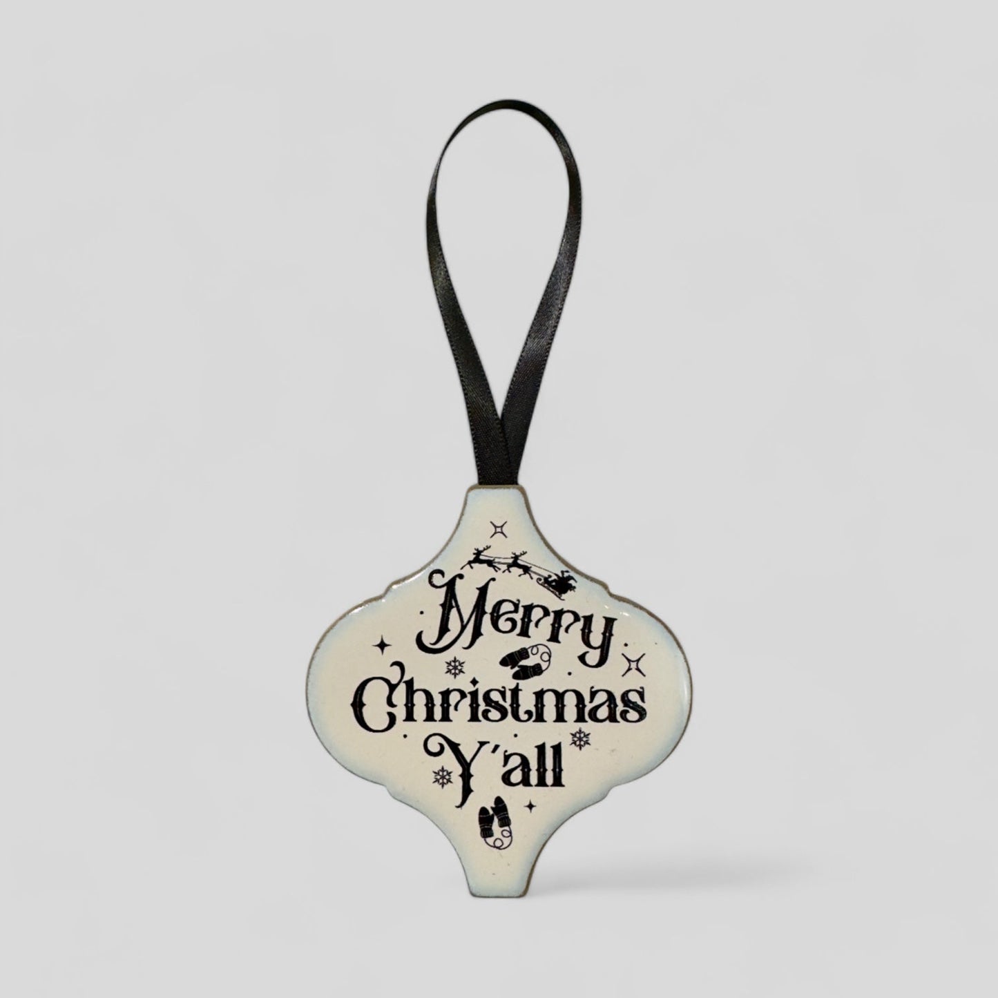 Arabesque Christmas Ornament - Merry Christmas Y'all-1