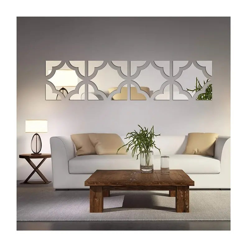 4pcs Shatterproof Acrylic Mirror Decorative Stickers