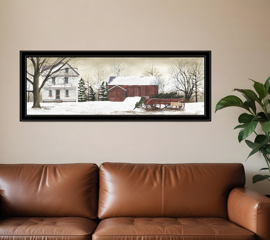 Christmas Trees for Sale Black Grooved Frame Wall Art-0